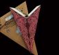 Preview: Dunhill Rot/Pink - Faltbarer Leuchtstern, Weihnachtsstern aus Papier mit 7 Zacken, 60 cm